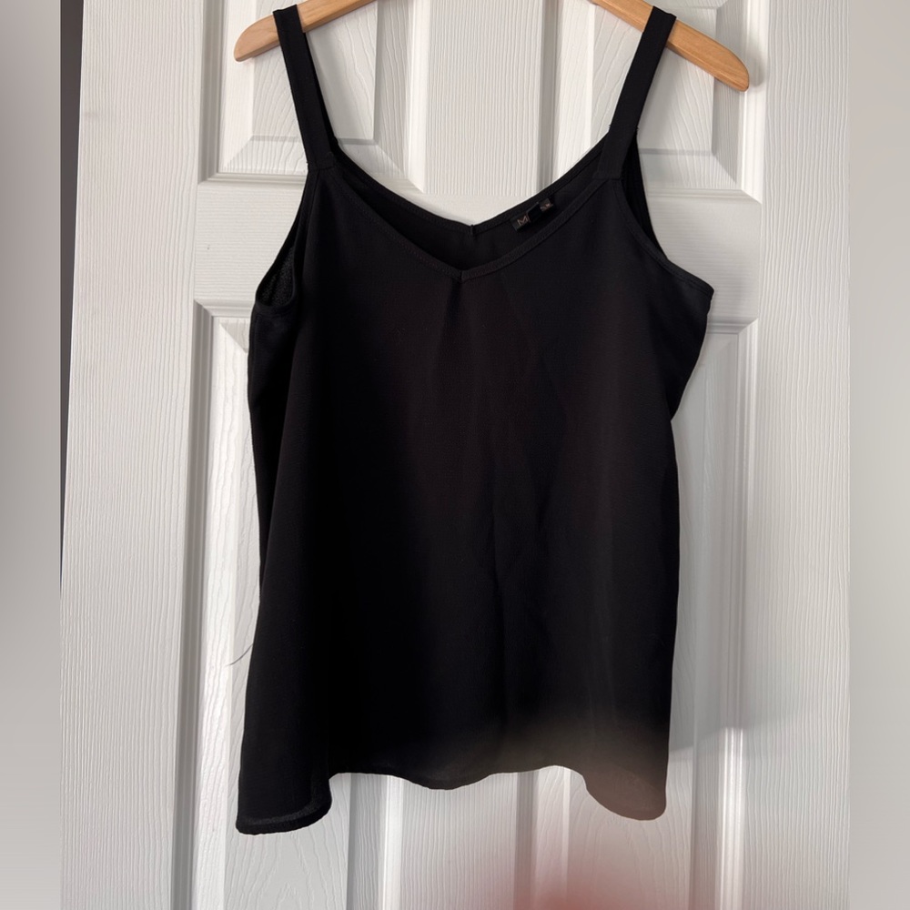 Modlusive Black Crape Tank Top Size L
